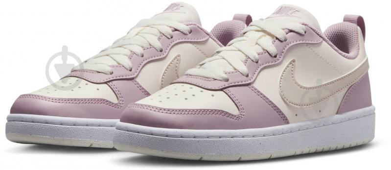 Кросівки для дівчаток демісезонні Nike COURT BOROUGH LOW RECRAFT DV5456-129 р.38,5 бежеві із рожевим - фото 5