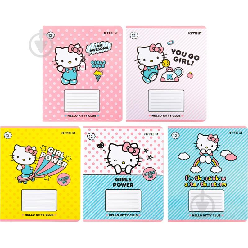 Зошит 12 арк. лінійка Hello Kitty HK22-234 KITE - фото 1 Зошит 12 арк. лінійка Hello Kitty HK22-234 KITE - фото 1