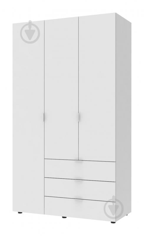 Шафа для одягу Doros Гелар (3 дв.+ 3 шух.) білий - фото 