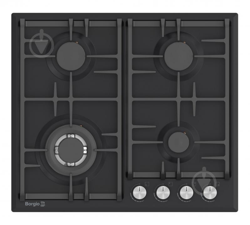 Варильна поверхня газова Borgio BORGIO DL 6342-11 Black Matt Enamelled - фото 1