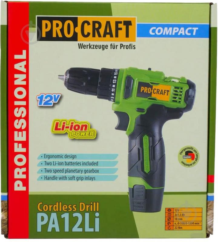 Шуруповерт акумуляторний ProCraft PA-12 Li COMPACT - фото 10