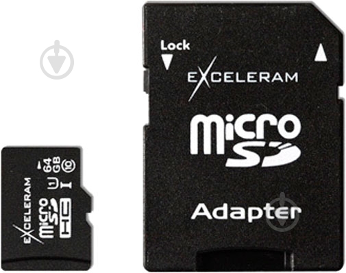 Карта памяти Exceleram microSDXC 64 ГБ Class 10 (MSD6410A) UHS-1 - фото 1 Карта памяти Exceleram microSDXC 64 ГБ Class 10 (MSD6410A) UHS-1 - фото 1