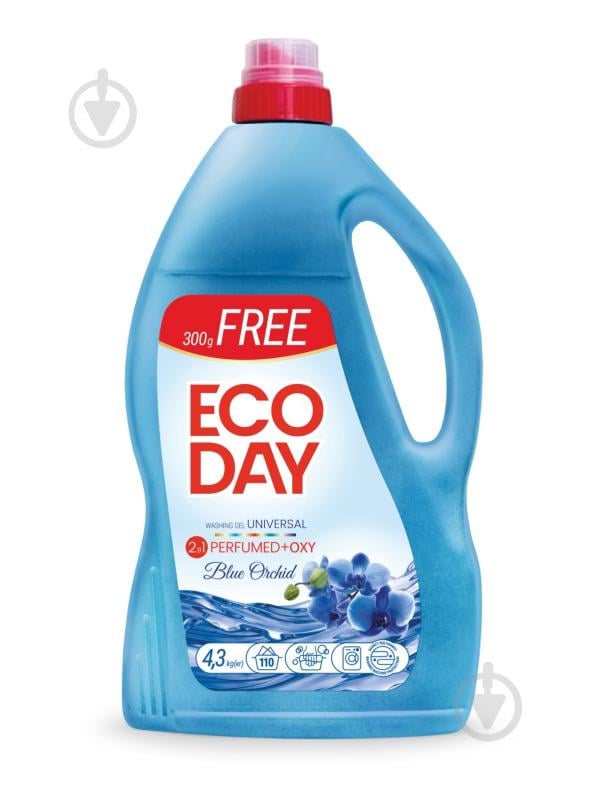 Гель для машинной и ручной стирки ONIKS ECO DAY UNIVERSAL Blue Orchid 4300 л - фото 1