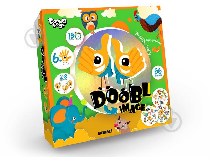 Игра настольная Danko Toys Doobl Image большая укр. Animals № 3 DBI-01-03U - фото 1