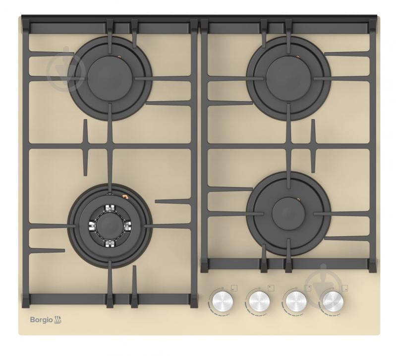 Варильна поверхня газова Borgio BORGIO DL 6392-11 Ivory Glass - фото 1