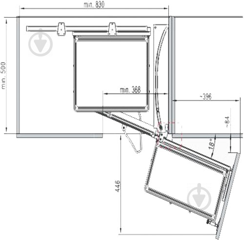 Карго Rejs Corner Front 900/L хром - фото 2