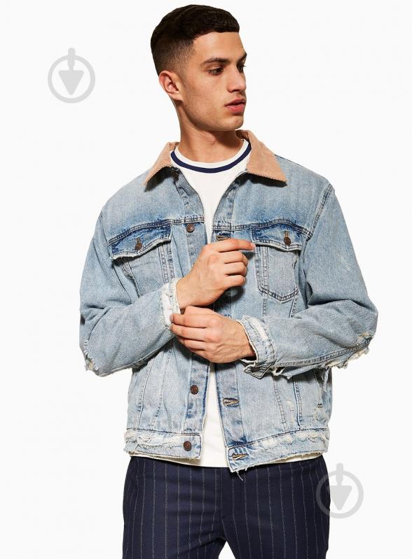 Куртка мужская TopMan CASUAL JKTS 64P10S-BLE р.S синяя - фото 1 Куртка мужская TopMan CASUAL JKTS 64P10S-BLE р.S синяя - фото 1