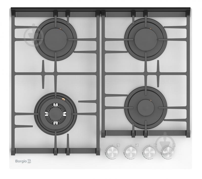 Варильна поверхня газова Borgio DL 6392-11 White Glass - фото 1