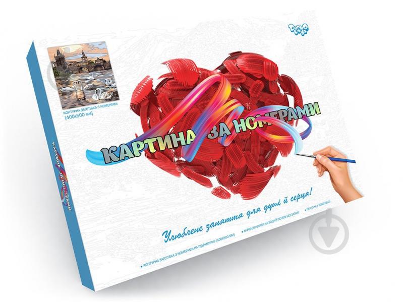 Картина за номерами Danko Toys 40х50 см укр. № 4 Лебеді KpN-01-04U - фото 2