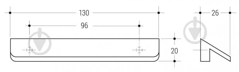 Меблева ручка накладна Poliplast 328А 96 мм дуб - фото 2 Меблева ручка накладна Poliplast 328А 96 мм дуб - фото 2