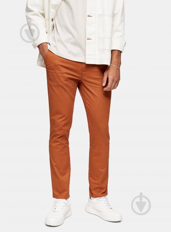 Штани TopMan CASUAL TROUSERS 68D14T-RST 32R помаранчевий - фото 1