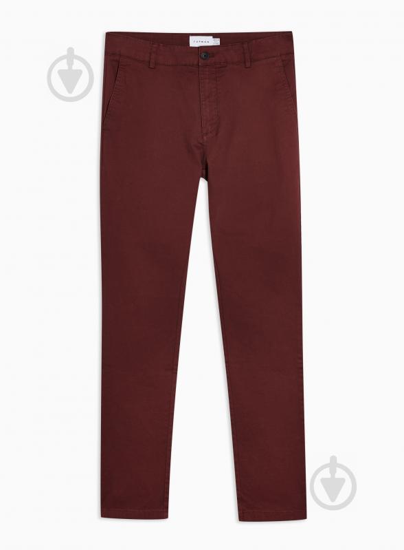 Брюки TopMan CASUAL TROUSERS 68D16T-BRG 30R бордовый - фото 2