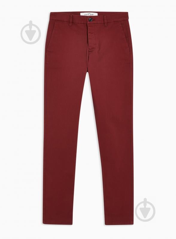 Штани TopMan CASUAL TROUSERS 68D20R-BRG 32R бордовий - фото 2