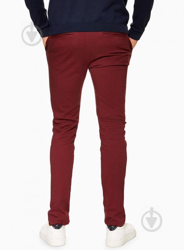 Штани TopMan CASUAL TROUSERS 68D20R-BRG 32R бордовий - фото 3