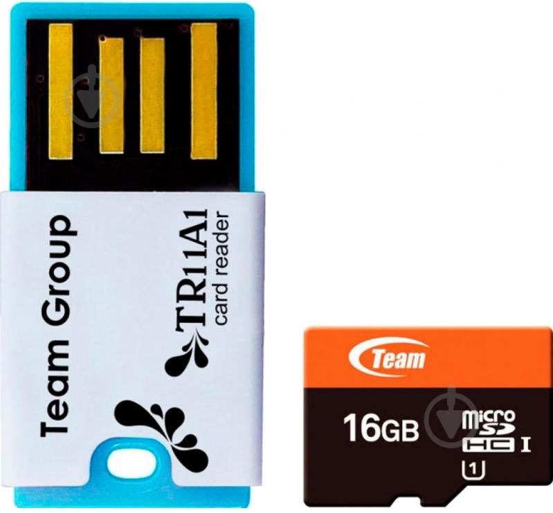 Карта памяти Team microSDHC 16 ГБ Class 10 (TUSDH16GUHS05) - фото 1