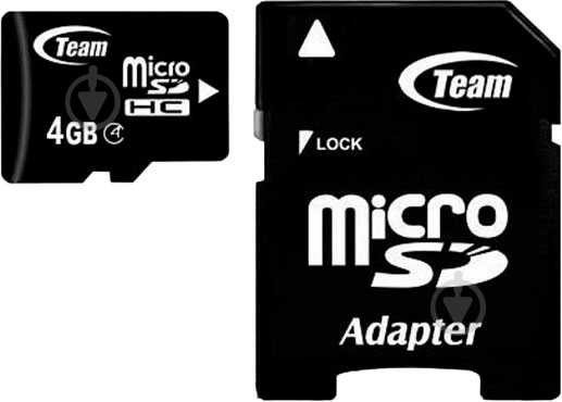 Карта памяти Team microSDHC 4 ГБ Class 10 (TUSDH4GCL1003) - фото 1