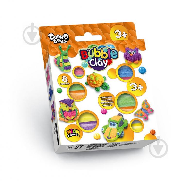 Набір для творчості Danko Toys Bubble Clay 8 кольорів укр. BBC-04-01U - фото 1