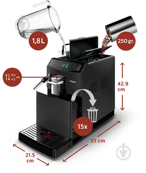 Кофемашина Philips 4000 series HD8842/09 - фото 7