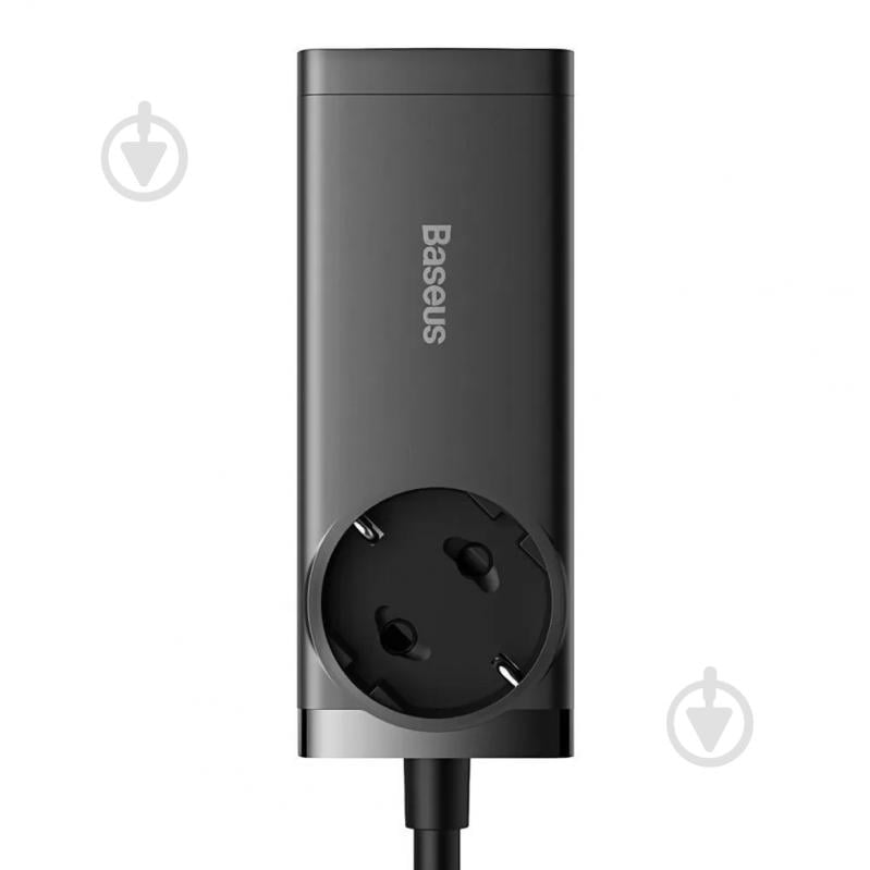 Зарядное устройство BASEUS GaN3 Pro Desktop Powerstrip AC+2U+2C 100W EU (With Cable Type-C to Type-C 100W 20V/5A 1m) Black (PSZM000401) - фото 3