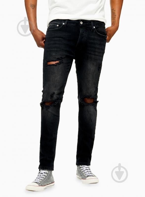 Джинсы TopMan JEANS 69B57S-BLK р. 30R черный - фото 1