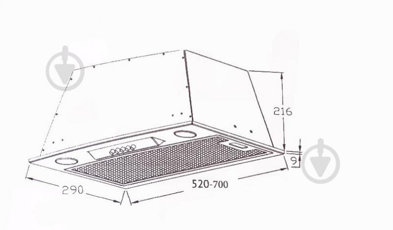 Вытяжка Borgio BIT-BOX 72 inox (850 м/куб) - фото 3