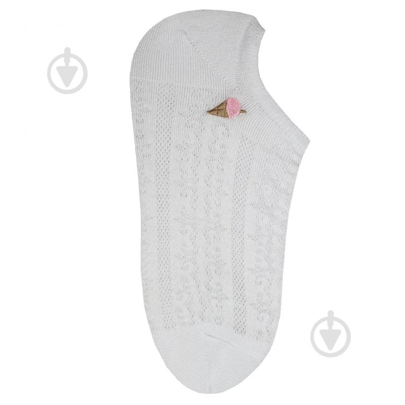 Шкарпетки жіночі Premier Socks ажурні з вишивкою р.23-25 білий 1 шт. - фото 1