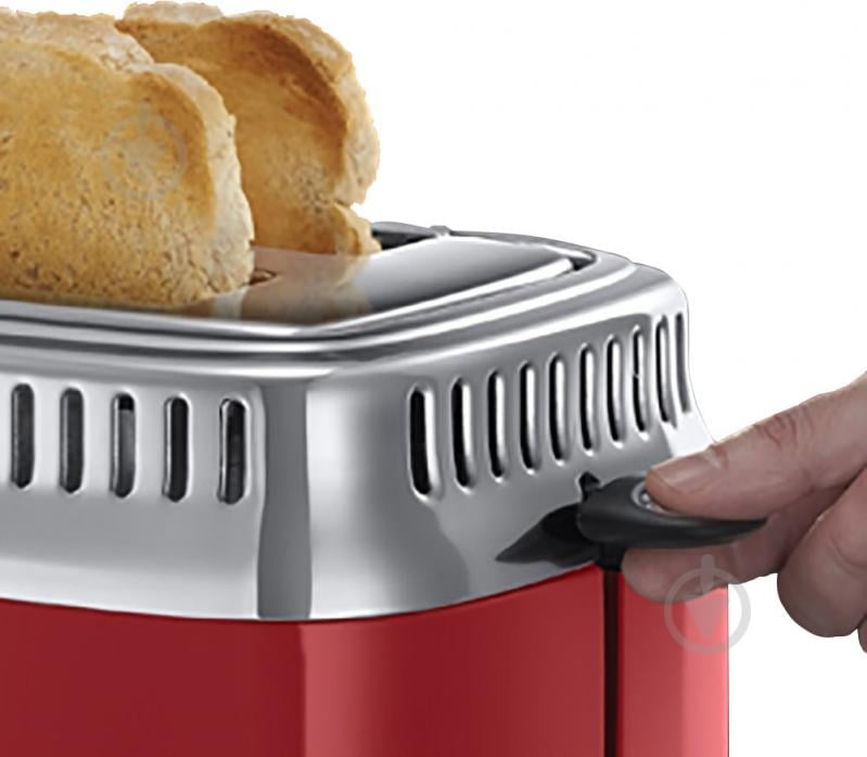 Тостер Russell Hobbs 21681-56 Retro Red - фото 3 Тостер Russell Hobbs 21681-56 Retro Red - фото 3