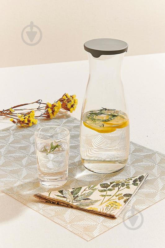 Графин Pasabahce Amphora 1,18 л із сірою кришкою - фото 3