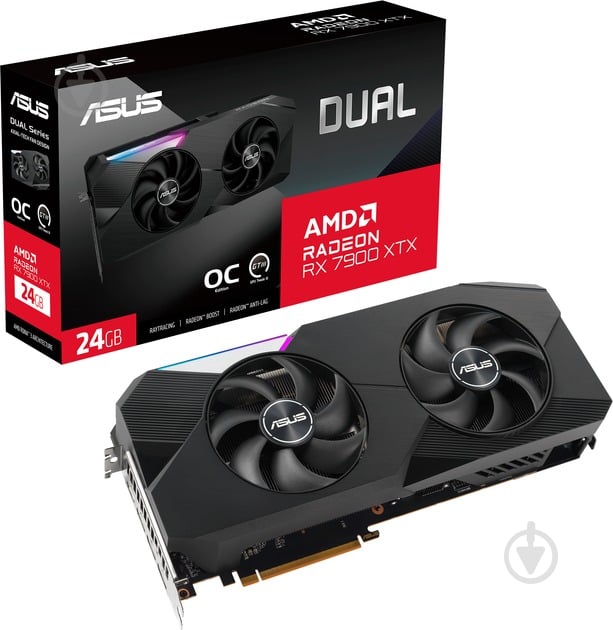 Відеокарта Asus Radeon RX 7900 XTX 24GB GDDR6 384bit (DUAL-RX7900XTX-O24G) - фото 13