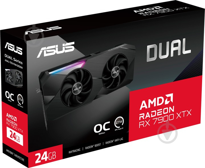 Відеокарта Asus Radeon RX 7900 XTX 24GB GDDR6 384bit (DUAL-RX7900XTX-O24G) - фото 14