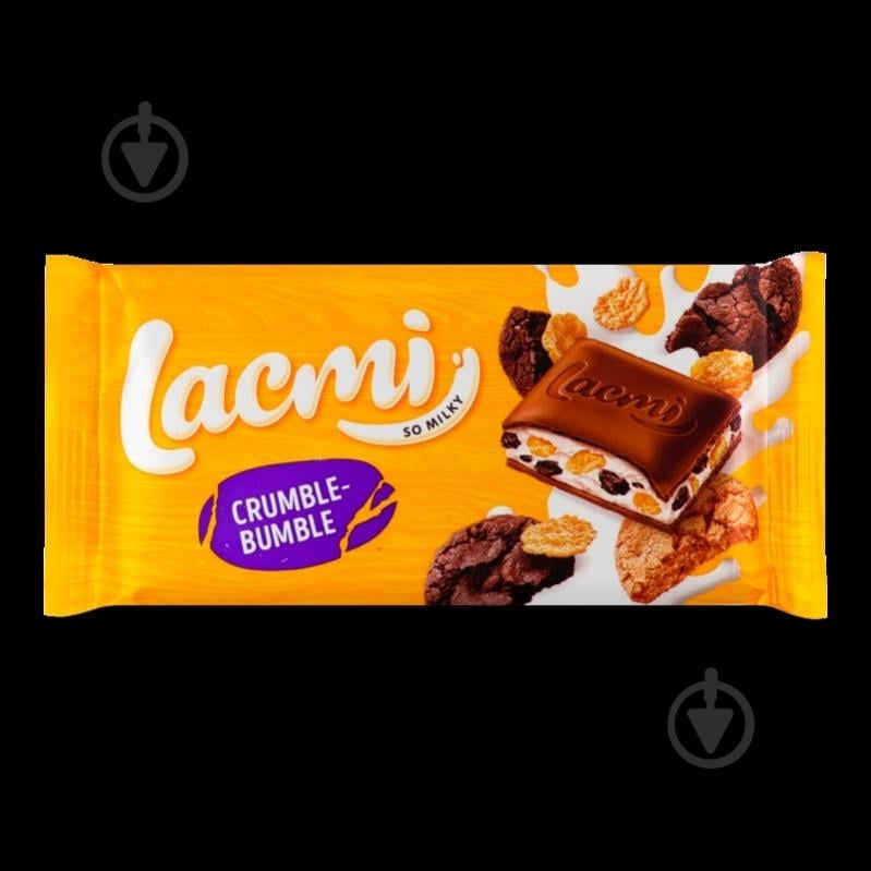Молочний шоколад Roshen з молочною начинкою, кукурудзяними пластівцями та печивом Crumble-bumble Lacmi 83 г - фото 7 Молочний шоколад Roshen з молочною начинкою, кукурудзяними пластівцями та печивом Crumble-bumble Lacmi 83 г - фото 7
