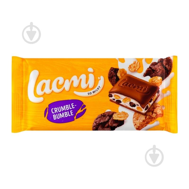 Молочний шоколад Roshen з молочною начинкою, кукурудзяними пластівцями та печивом Crumble-bumble Lacmi 83 г - фото 8 Молочний шоколад Roshen з молочною начинкою, кукурудзяними пластівцями та печивом Crumble-bumble Lacmi 83 г - фото 8