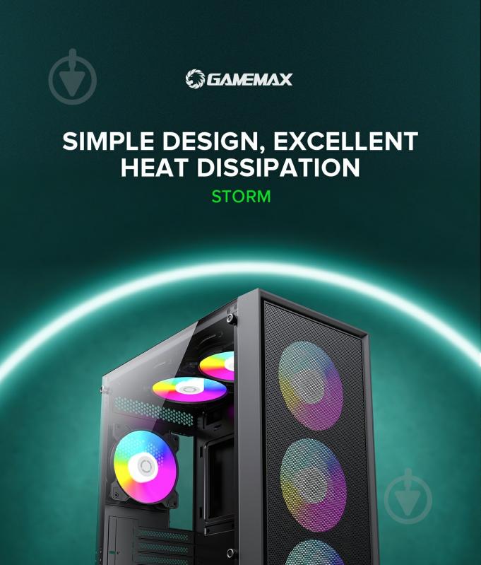 Корпус GameMax Storm Black без БЖ - фото 24