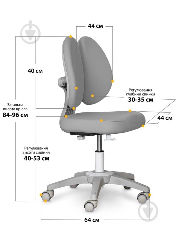 Кресло Mealux Sprint Duo Lite Grey Y-412 Lite G серый - фото 4