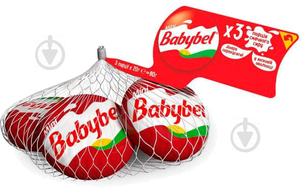 Сир ТМ MiniBabyBel напівтвердий 3х20г 45% - фото 3