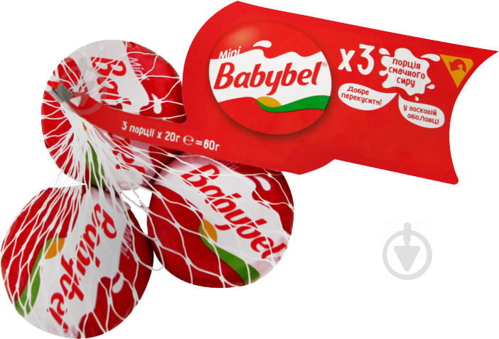 Сир ТМ MiniBabyBel напівтвердий 3х20г 45% - фото 2