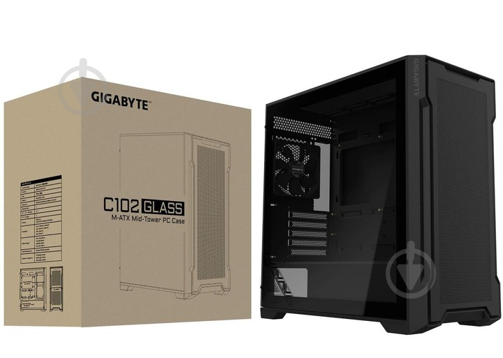 Корпус Gigabyte GIGABYTE C102 GLASS без БП - фото 8