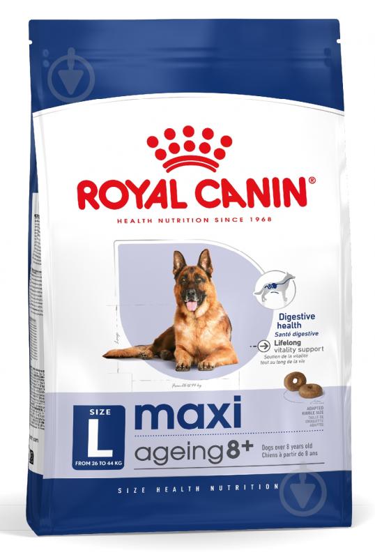 Корм сухой Royal Canin Maxi Ageing 8+ 3 кг (кукуруза, пшеница, рис) 3 кг - фото 1 Корм сухой Royal Canin Maxi Ageing 8+ 3 кг (кукуруза, пшеница, рис) 3 кг - фото 1