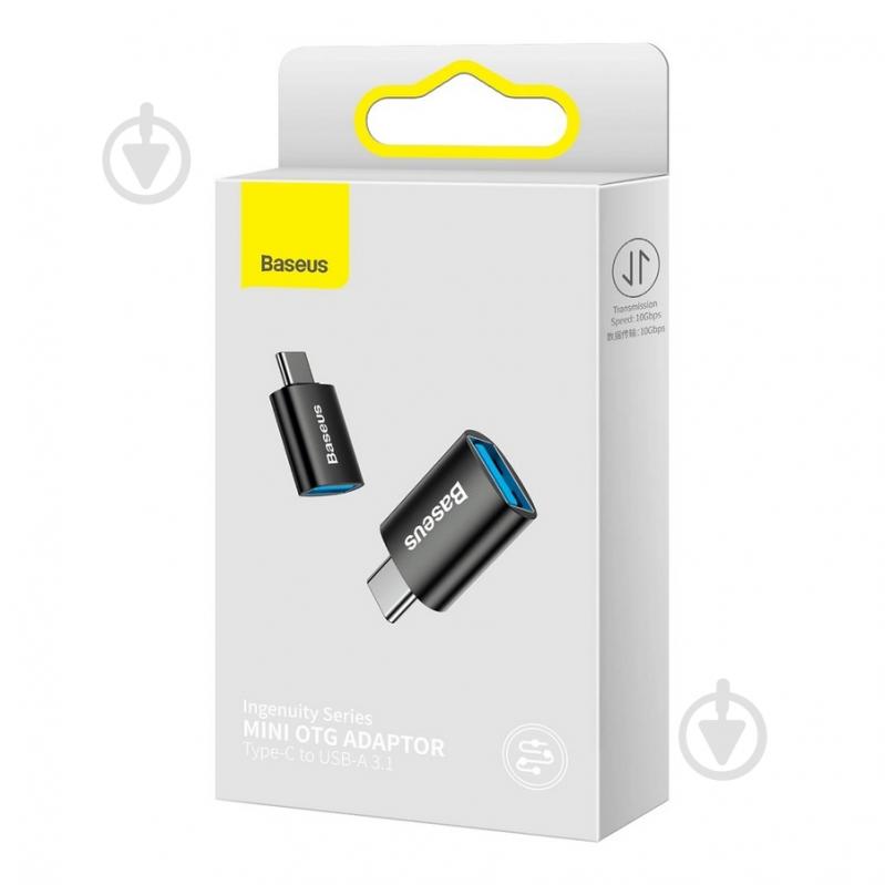 Адаптер BASEUS Ingenuity Series Mini OTG Adaptor Type-C to USB-A 3.1 Black black (ZJJQ000001) - фото 5 Адаптер BASEUS Ingenuity Series Mini OTG Adaptor Type-C to USB-A 3.1 Black black (ZJJQ000001) - фото 5