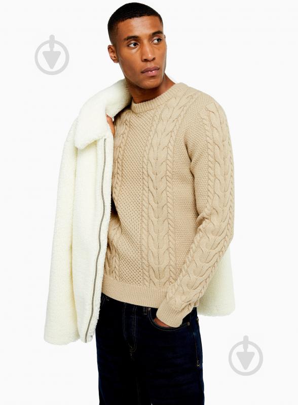 Джемпер TopMan KNITWEAR 81T47S-STN р. S бежевий - фото 1