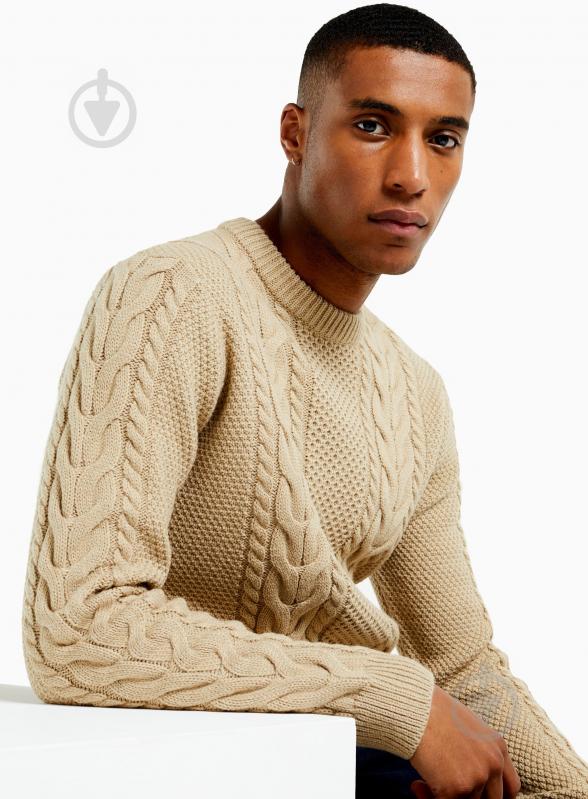 Джемпер TopMan KNITWEAR 81T47S-STN р. S бежевий - фото 4