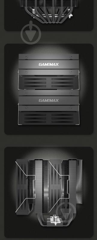 Процесорний кулер GameMax Twin 600 Black - фото 8