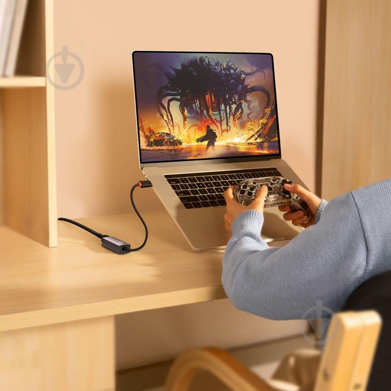 Переходник BASEUS Lite Series Type-C to RJ45 Ethernet 1000 Mbps 0,25 м grey (WKQX000313) - фото 10 Переходник BASEUS Lite Series Type-C to RJ45 Ethernet 1000 Mbps 0,25 м grey (WKQX000313) - фото 10