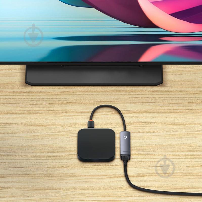 Переходник BASEUS Lite Series Type-C to RJ45 Ethernet 1000 Mbps 0,25 м grey (WKQX000313) - фото 11 Переходник BASEUS Lite Series Type-C to RJ45 Ethernet 1000 Mbps 0,25 м grey (WKQX000313) - фото 11