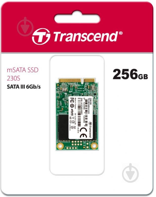 SSD-накопичувач Transcend MSA230S 256GB Mini-SATA SATA III TLC (TS256GMSA230S) - фото 3