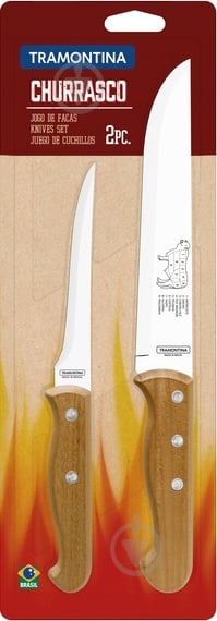 Набор ножей для стейка Tramontina Barbecue 2 шт. 22399/088 - фото 3 Набор ножей для стейка Tramontina Barbecue 2 шт. 22399/088 - фото 3