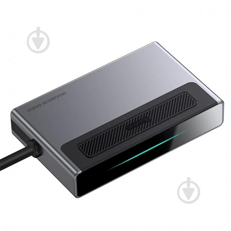 USB-хаб BASEUS Magic Multifunctional Type-C HUB with a Retractable Clip Standard Edition Space Gray (CAHUB-DA0G) - фото 2