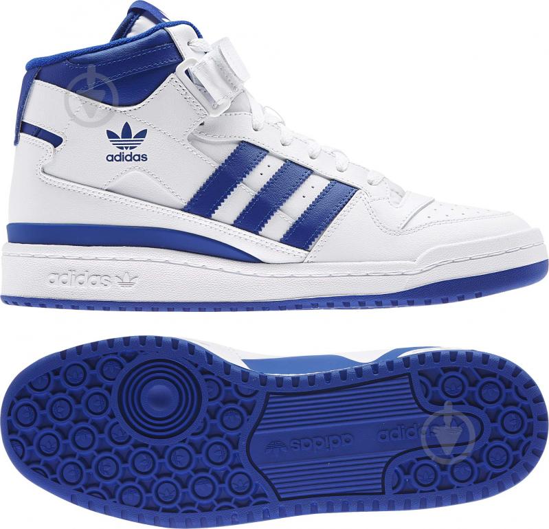 Кросівки чоловічі зимові Adidas FORUM MID FY4976 р.45 1/3 біло-сині - фото 6