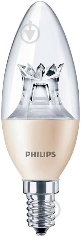 Лампа світлодіодна Philips MAS LEDcandle D 6.2 Вт B39 прозора E14 220 В 2700 К 929000271802 - фото 1