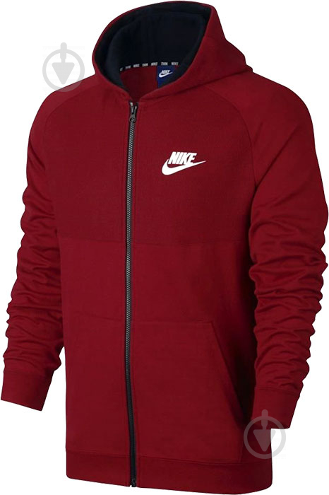 Толстовка Nike M NSW HOODIE FZ AV15 KNIT 883025-608 р. XL красный - фото 1